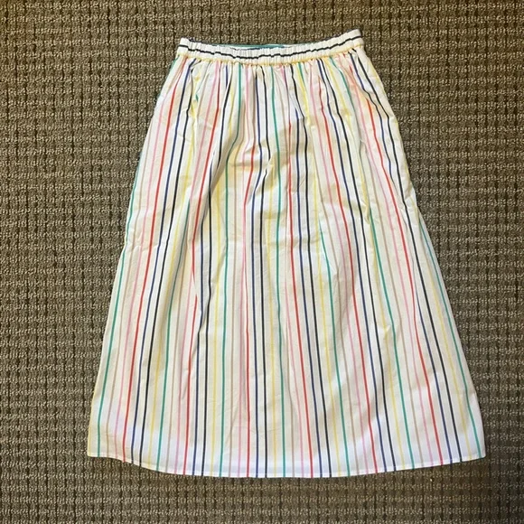 NWT J. Crew Striped A-line Skirt - Picture 2 of 3